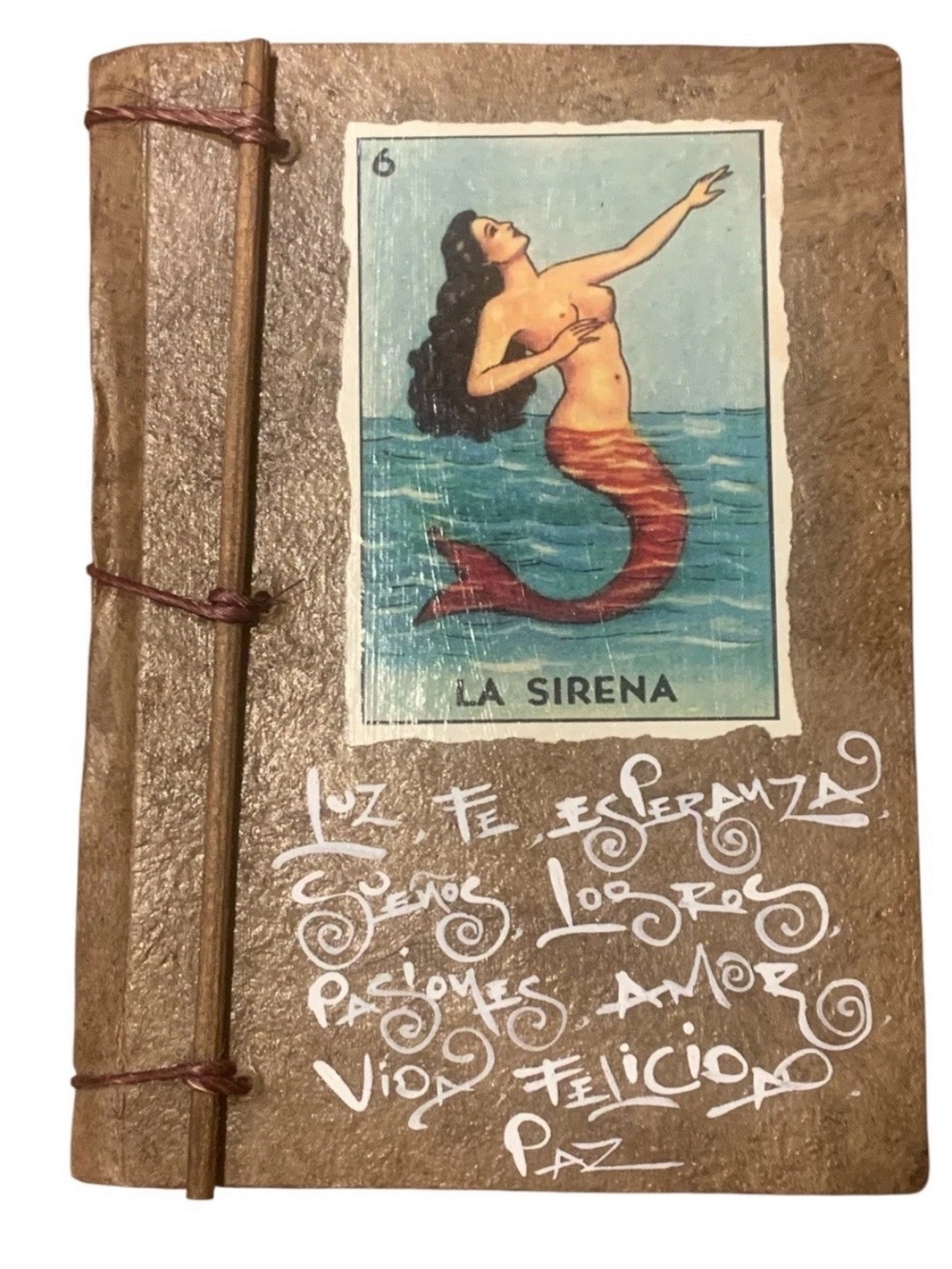 Artisan Handmade Blank Mermaid Journal Photo Album Notebook sketchbook 6x9” NWOT